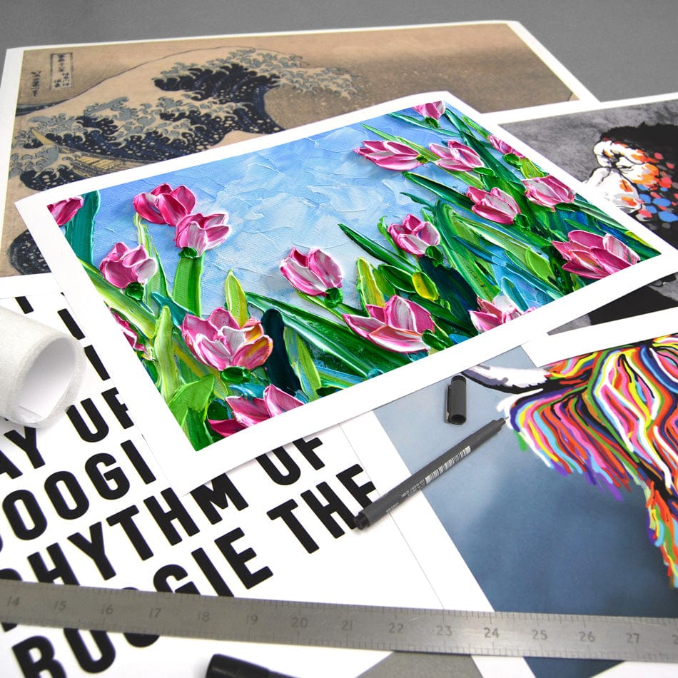 Pink Tulips Art Print wall art product Olga Tkachyk