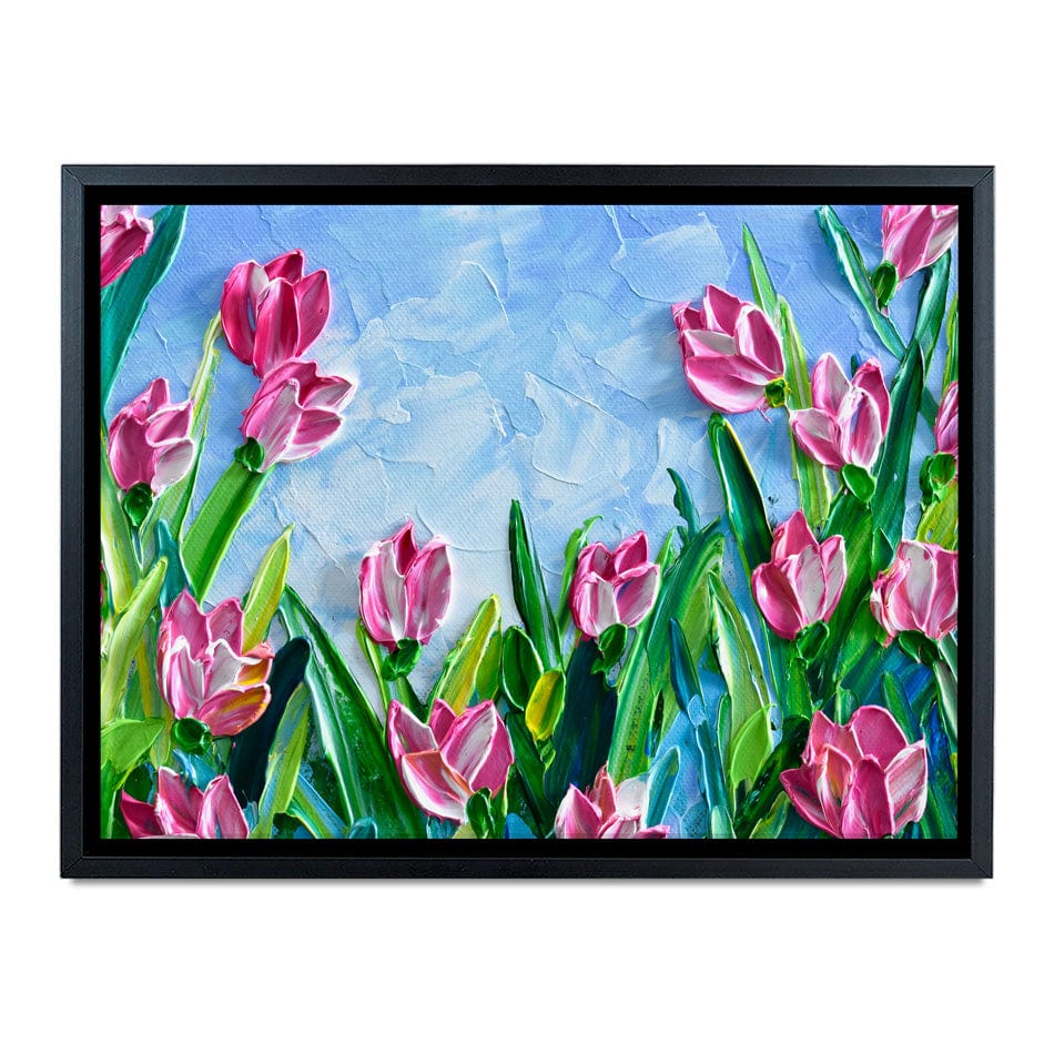 Pink Tulips Canvas Print wall art product Olga Tkachyk