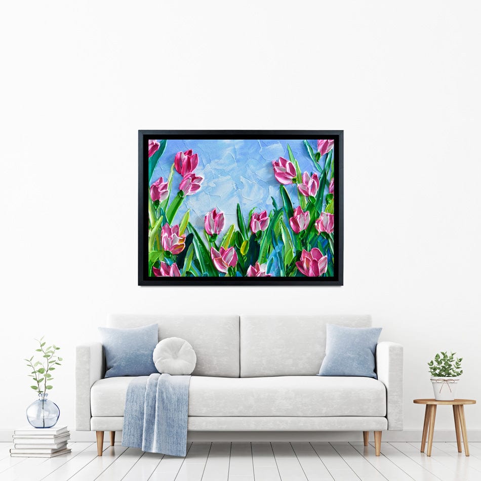 Pink Tulips Canvas Print wall art product Olga Tkachyk