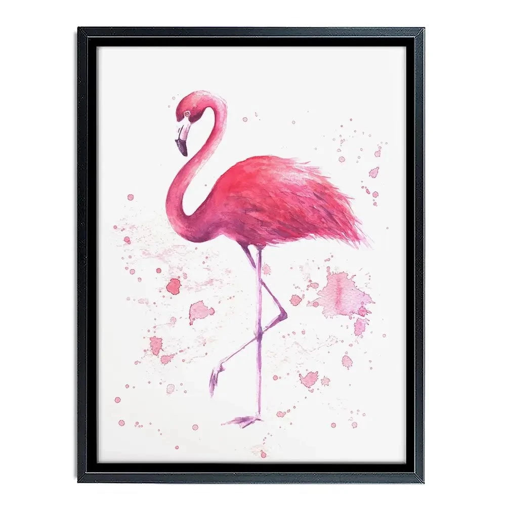Pink Watercolour Flamingo Canvas Print Pink Watercolour Flamingo Canvas Print wall art product olgers / Shutterstock