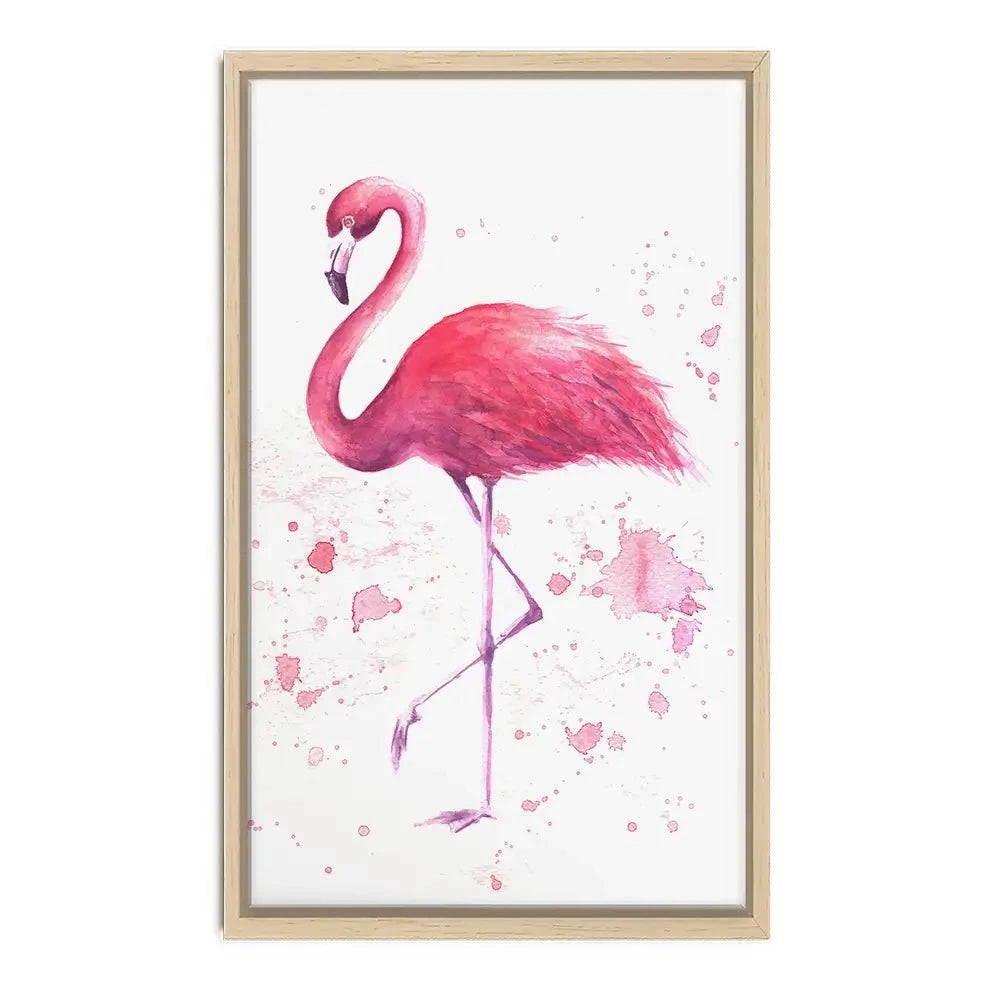 Pink Watercolour Flamingo Canvas Print Pink Watercolour Flamingo Canvas Print wall art product olgers / Shutterstock