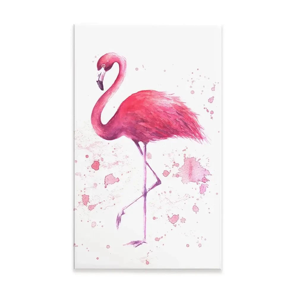 Pink Watercolour Flamingo Canvas Print Pink Watercolour Flamingo Canvas Print wall art product olgers / Shutterstock