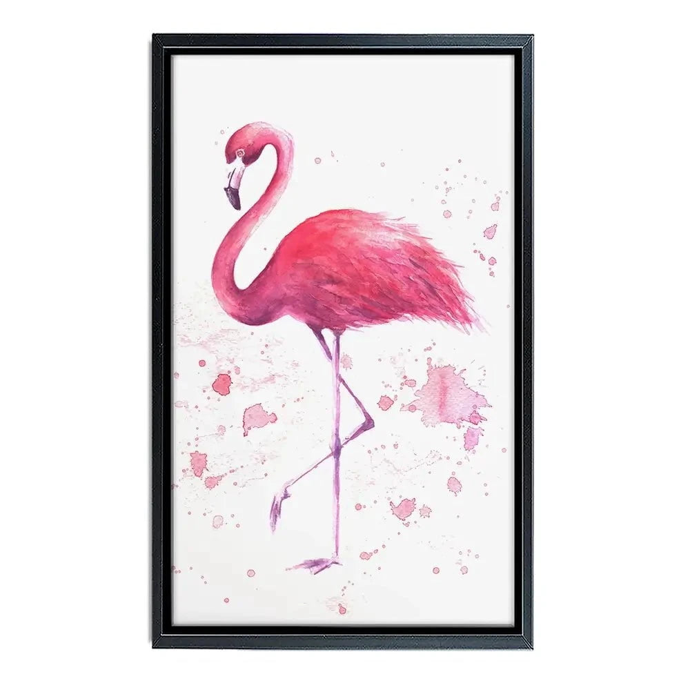 Pink Watercolour Flamingo Canvas Print Pink Watercolour Flamingo Canvas Print wall art product olgers / Shutterstock