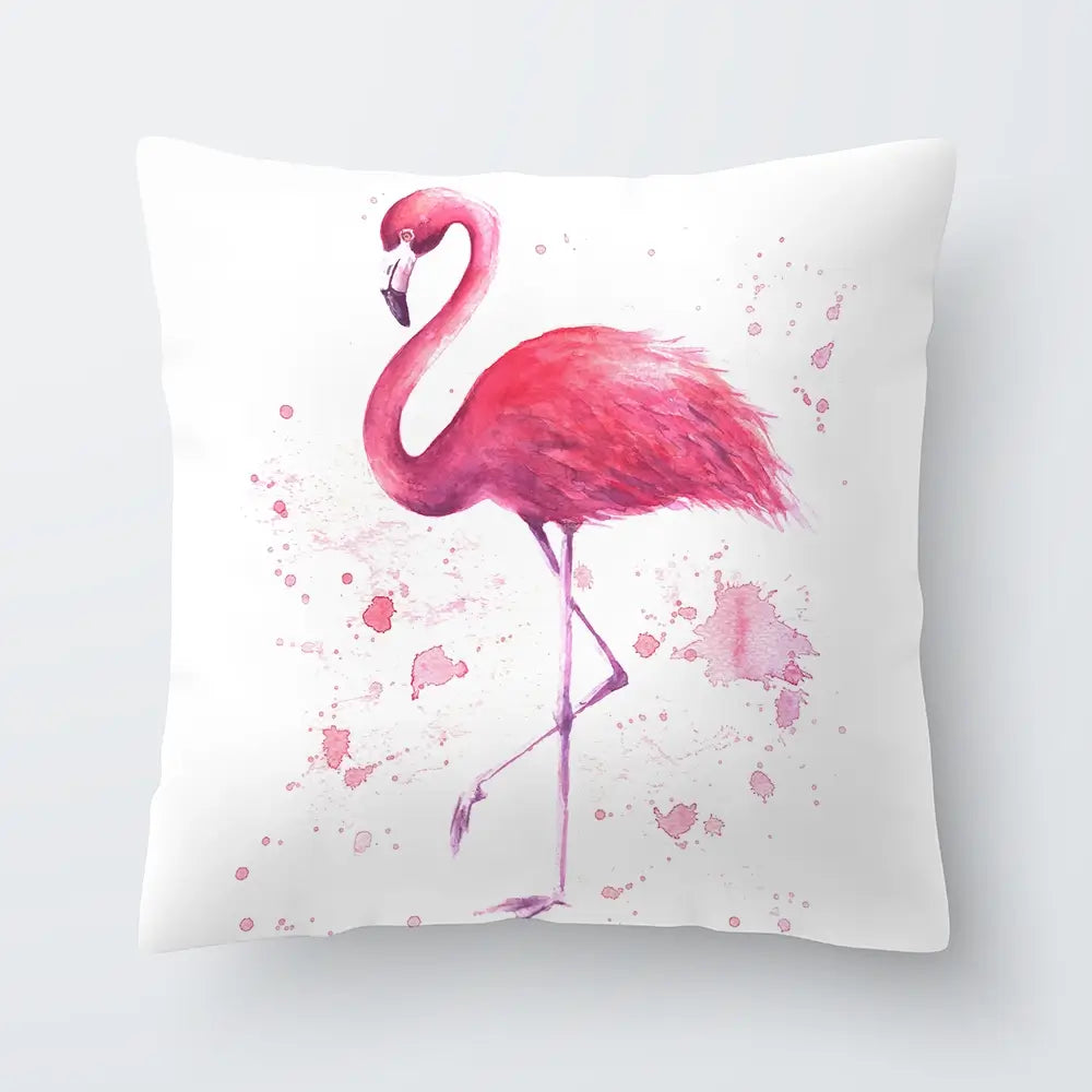 Pink Watercolour Flamingo Cushion Pink Watercolour Flamingo Cushion wall art product olgers / Shutterstock
