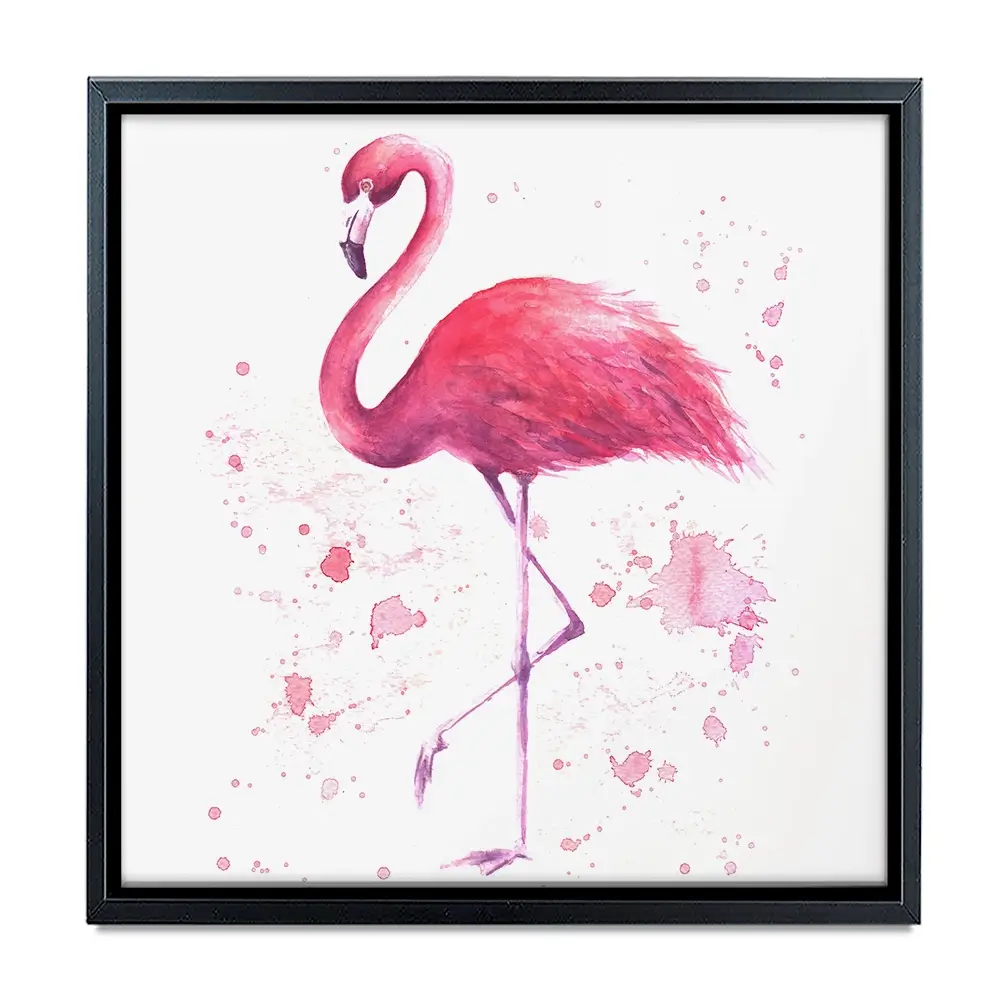 Pink Watercolour Flamingo Square Canvas Print Pink Watercolour Flamingo Square Canvas Print wall art product olgers / Shutterstock
