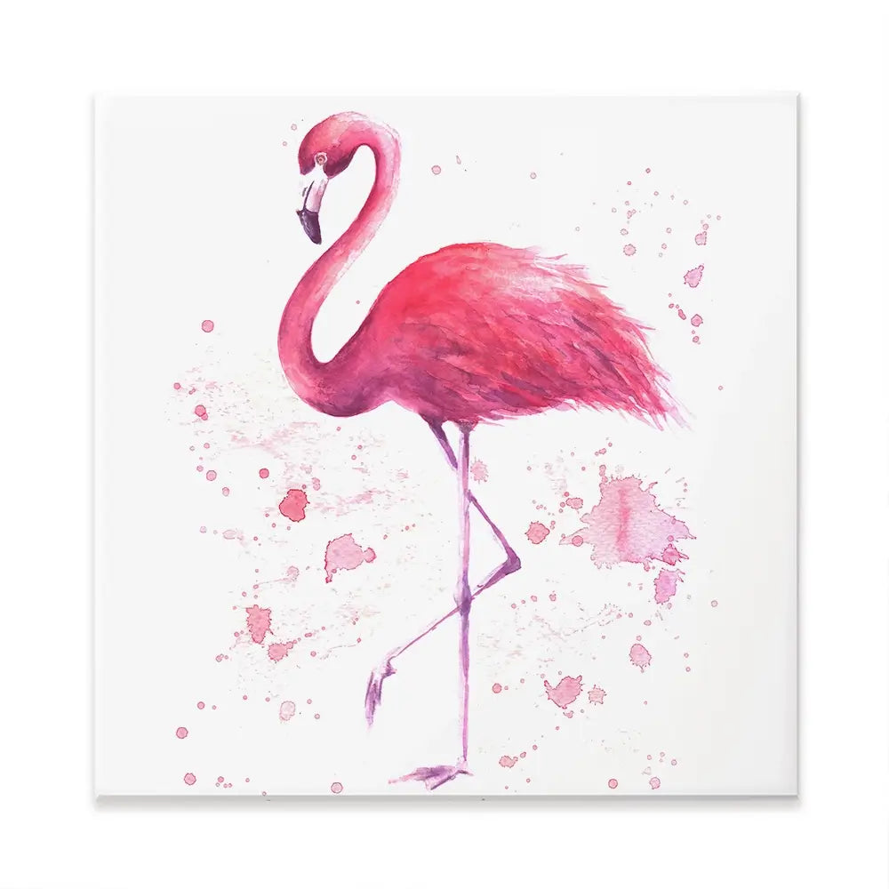 Pink Watercolour Flamingo Square Canvas Print Pink Watercolour Flamingo Square Canvas Print wall art product olgers / Shutterstock