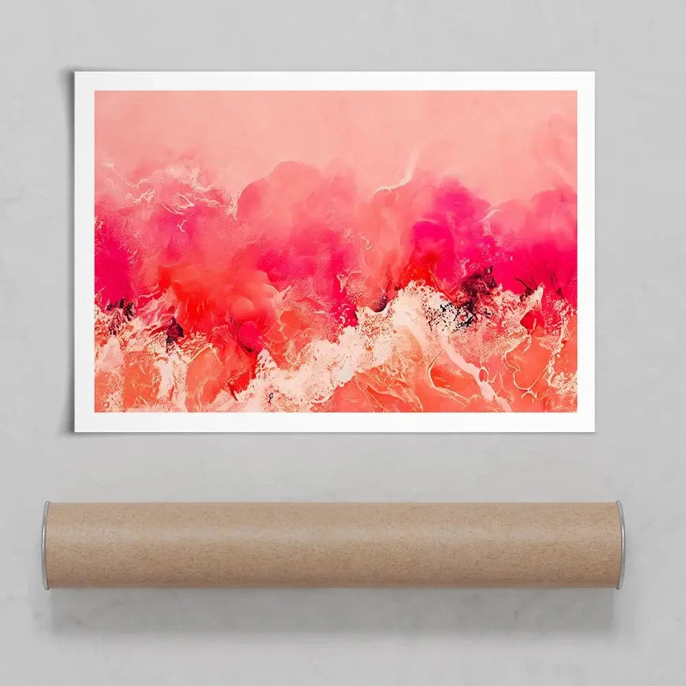 Pink Wave Art Print Pink Wave Art Print wall art product Treechild