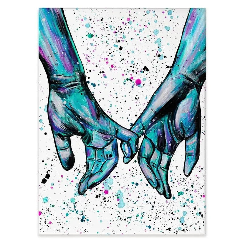 Pinky Promise Canvas Print Pinky Promise Canvas Print wall art product Emma LC Art