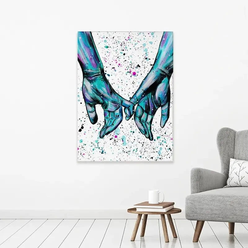 Pinky Promise Canvas Print Pinky Promise Canvas Print wall art product Emma LC Art