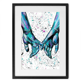 Pinky Promise Framed Art Print Pinky Promise Framed Art Print wall art product Emma LC Art
