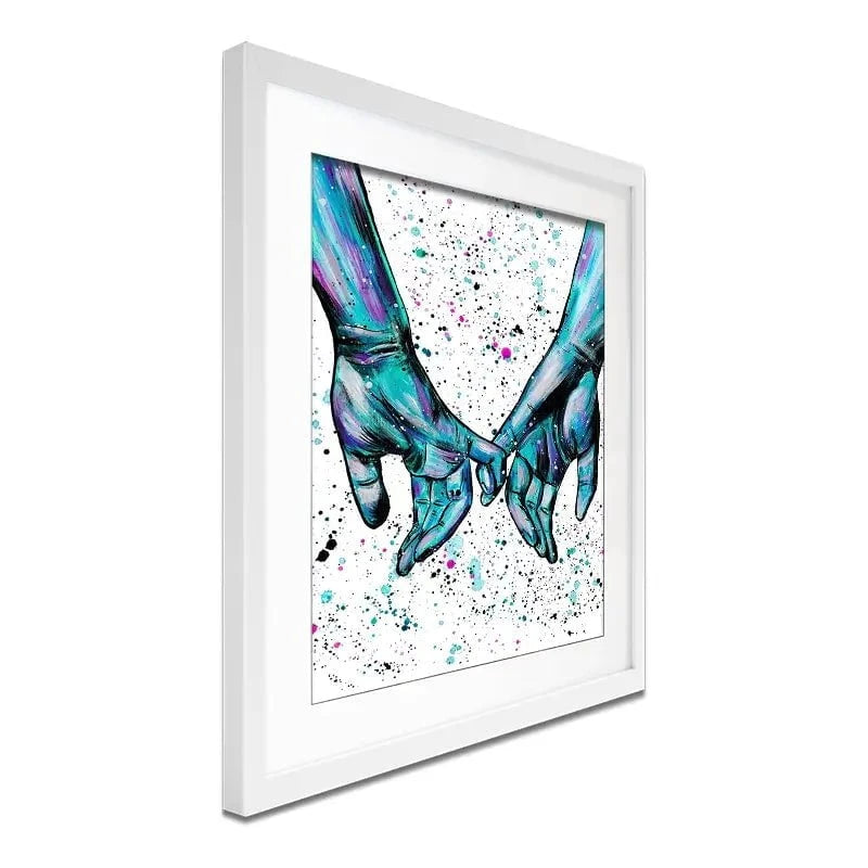 Pinky Promise Framed Art Print Pinky Promise Framed Art Print wall art product Emma LC Art