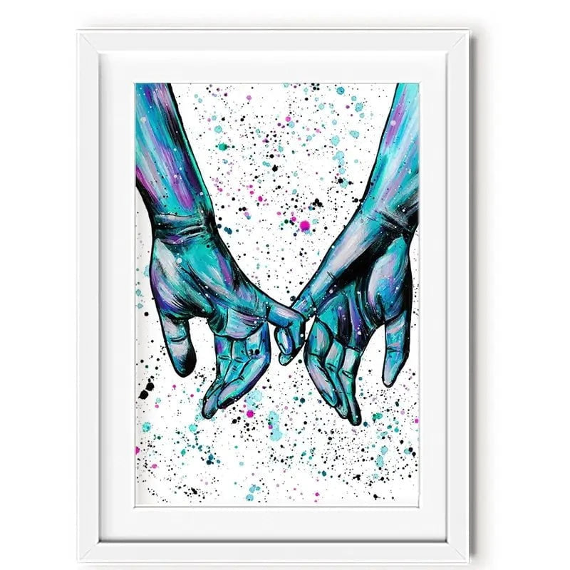 Pinky Promise Framed Art Print Pinky Promise Framed Art Print wall art product Emma LC Art