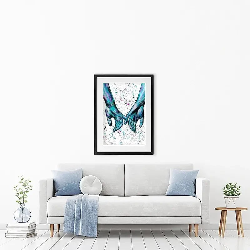 Pinky Promise Framed Art Print Pinky Promise Framed Art Print wall art product Emma LC Art