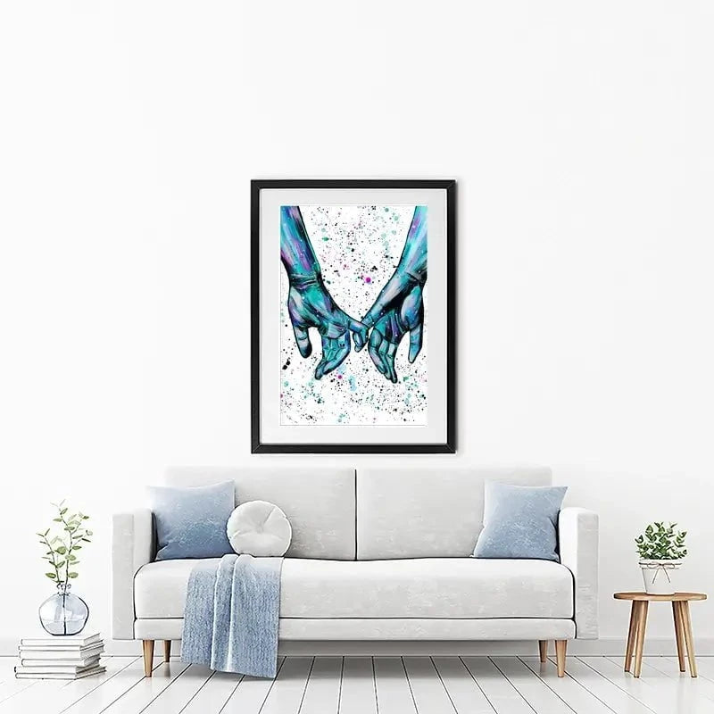 Pinky Promise Framed Art Print Pinky Promise Framed Art Print wall art product Emma LC Art