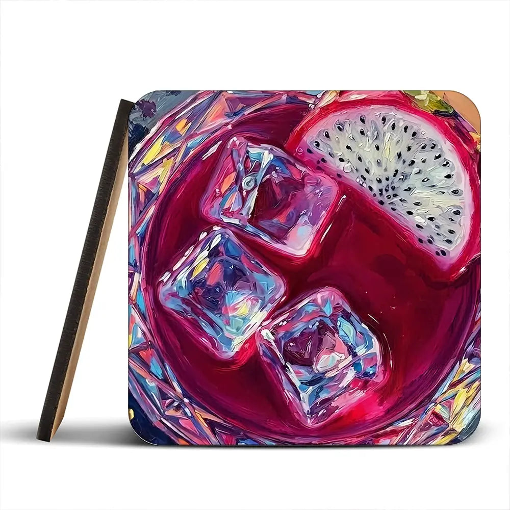 Pitaya Cocktail Coaster Set Pitaya Cocktail Coaster Set wall art product David Alexander Elder