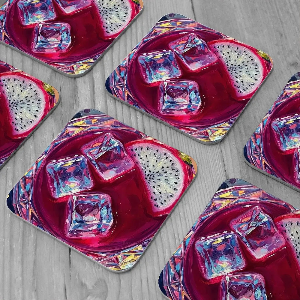 Pitaya Cocktail Coaster Set Pitaya Cocktail Coaster Set wall art product David Alexander Elder