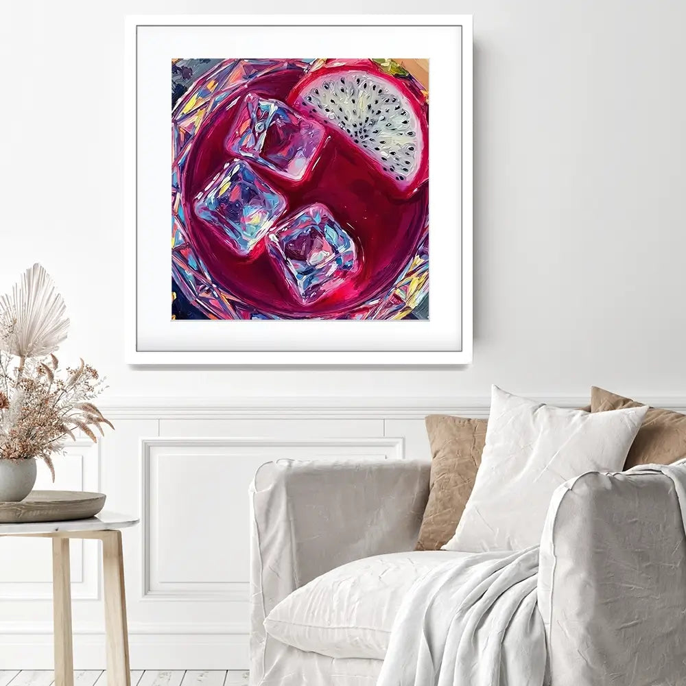 Pitaya Cocktail Square Framed Art Print Pitaya Cocktail Square Framed Art Print wall art product David Alexander Elder