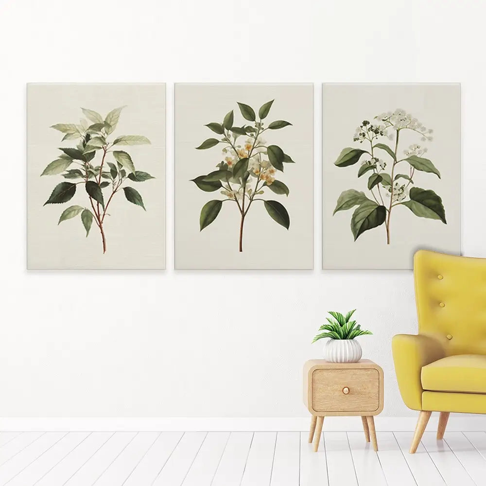 Plants Trio Canvas Print Plants Trio Canvas Print wall art product IAmHomeStudio