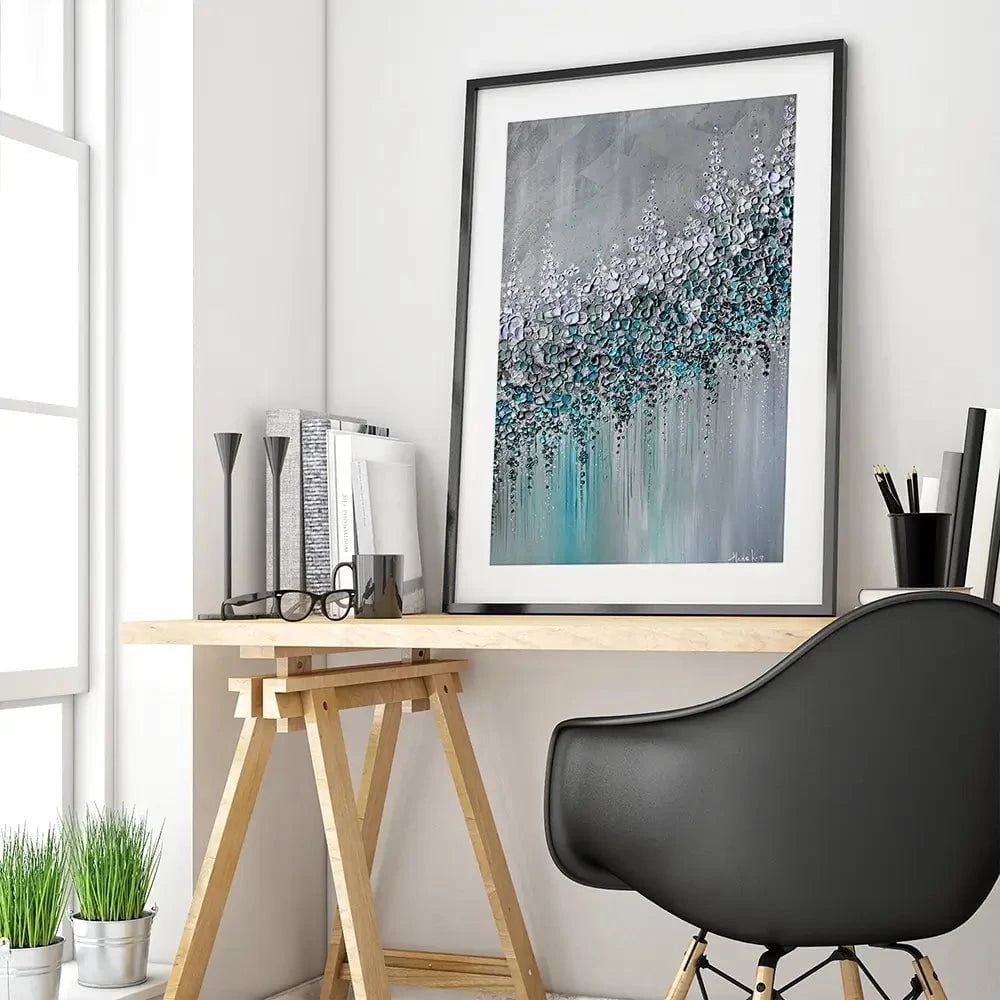 Please Me Grey Framed Art Print Please Me Grey Framed Art Print wall art product Nada Khatib