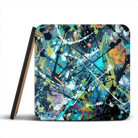 Pollock Style 2 Coaster Set Pollock Style 2 Coaster Set wall art product vector owl / Shutterstock