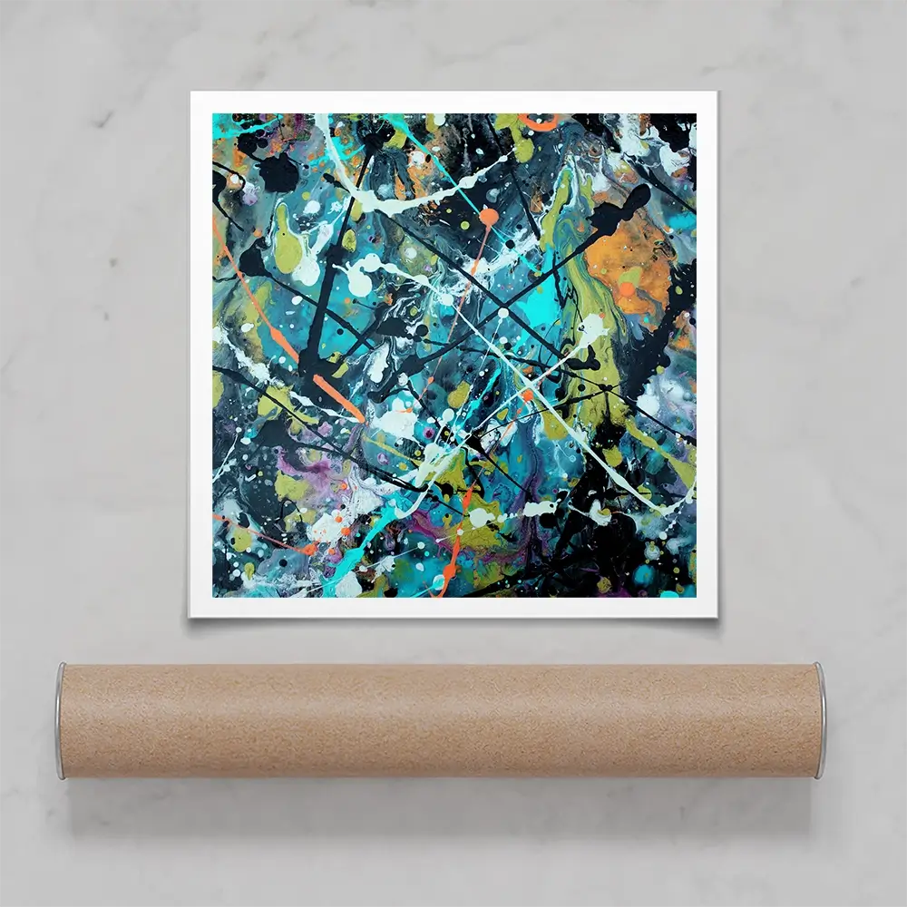Pollock Style 2 Square Art Print Pollock Style 2 Square Art Print wall art product vector owl / Shutterstock
