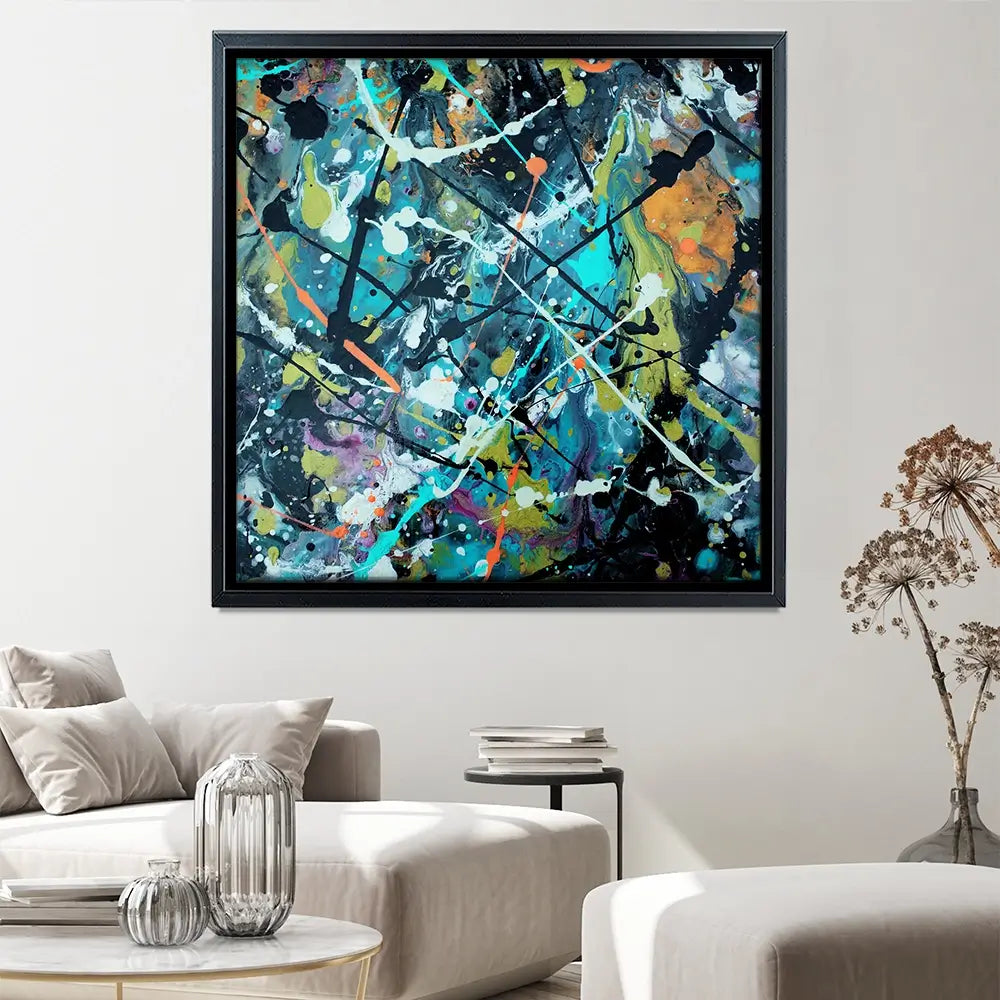Pollock Style 2 Square Canvas Print Pollock Style 2 Square Canvas Print wall art product vector owl / Shutterstock