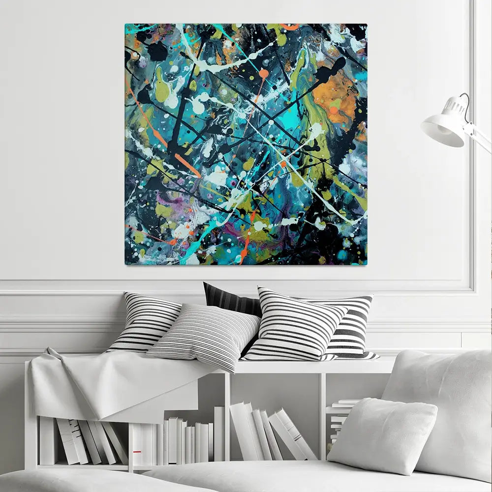 Pollock Style 2 Square Canvas Print Pollock Style 2 Square Canvas Print wall art product vector owl / Shutterstock