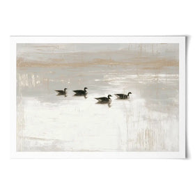 Pond Geese Dawn Art Print Pond Geese Dawn Art Print wall art product Chromatic Storm Studio