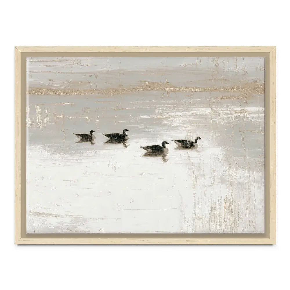 Pond Geese Dawn Canvas Print Pond Geese Dawn Canvas Print wall art product Chromatic Storm Studio
