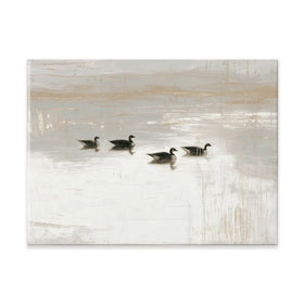 Pond Geese Dawn Canvas Print Pond Geese Dawn Canvas Print wall art product Chromatic Storm Studio