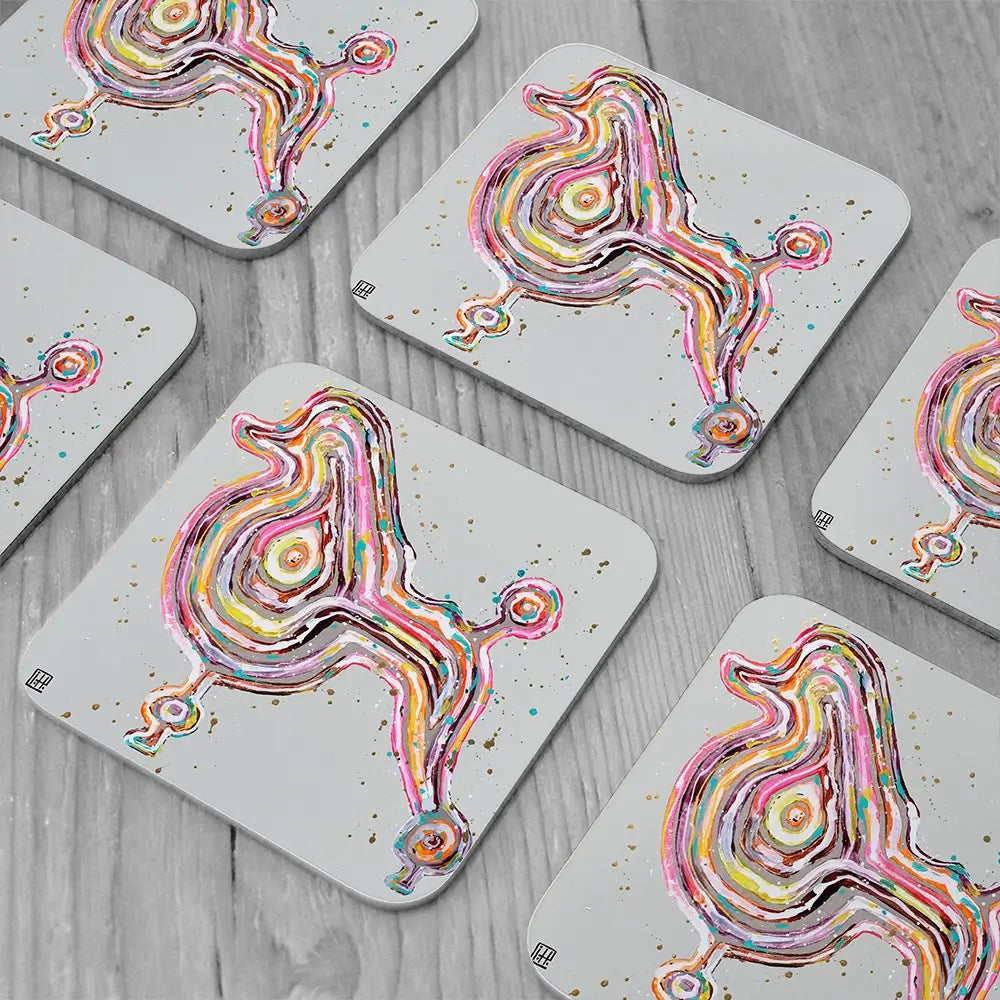 Poodle Coaster Set Poodle Coaster Set wall art product Studio Paint-Ing