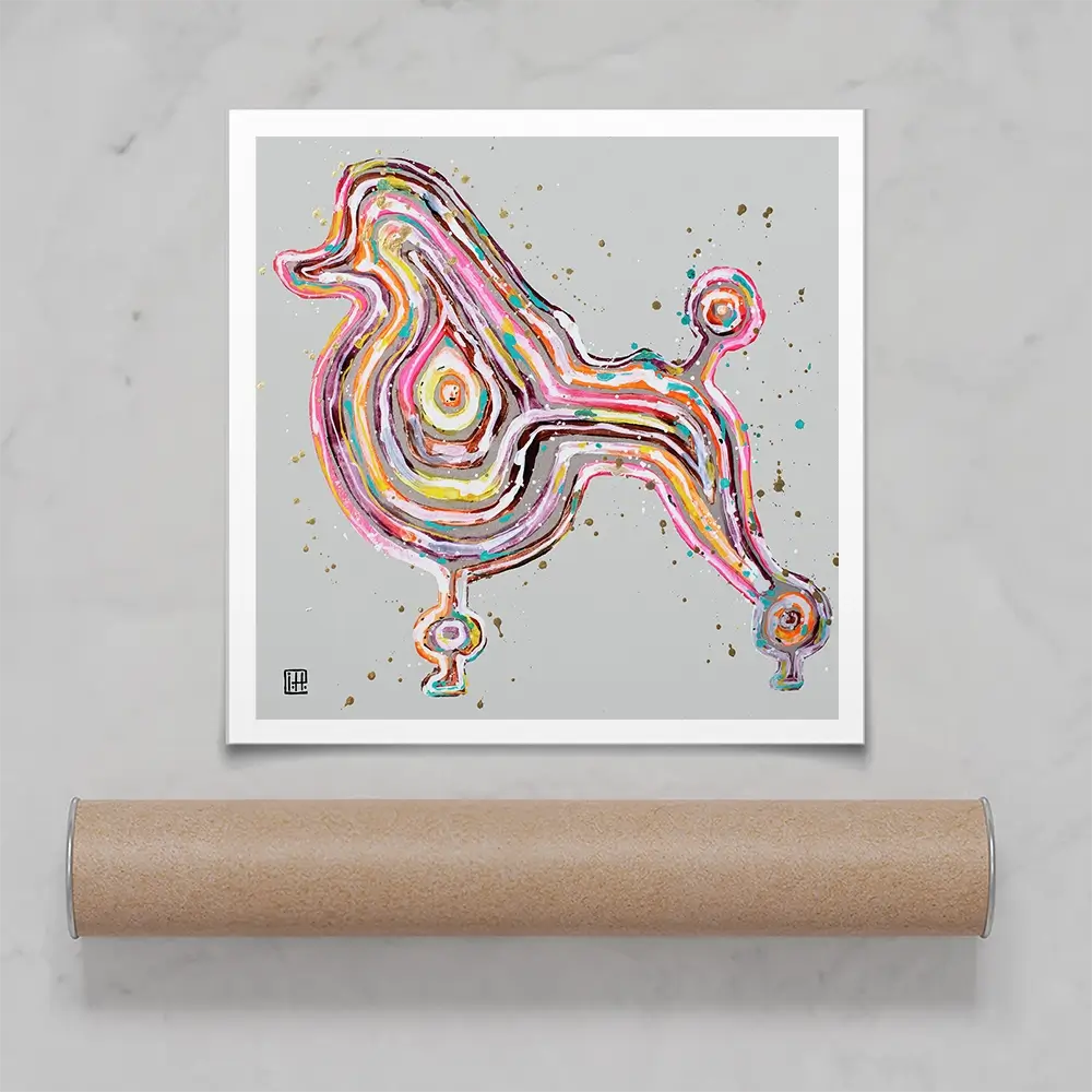 Poodle Square Art Print Poodle Square Art Print wall art product Studio Paint-Ing