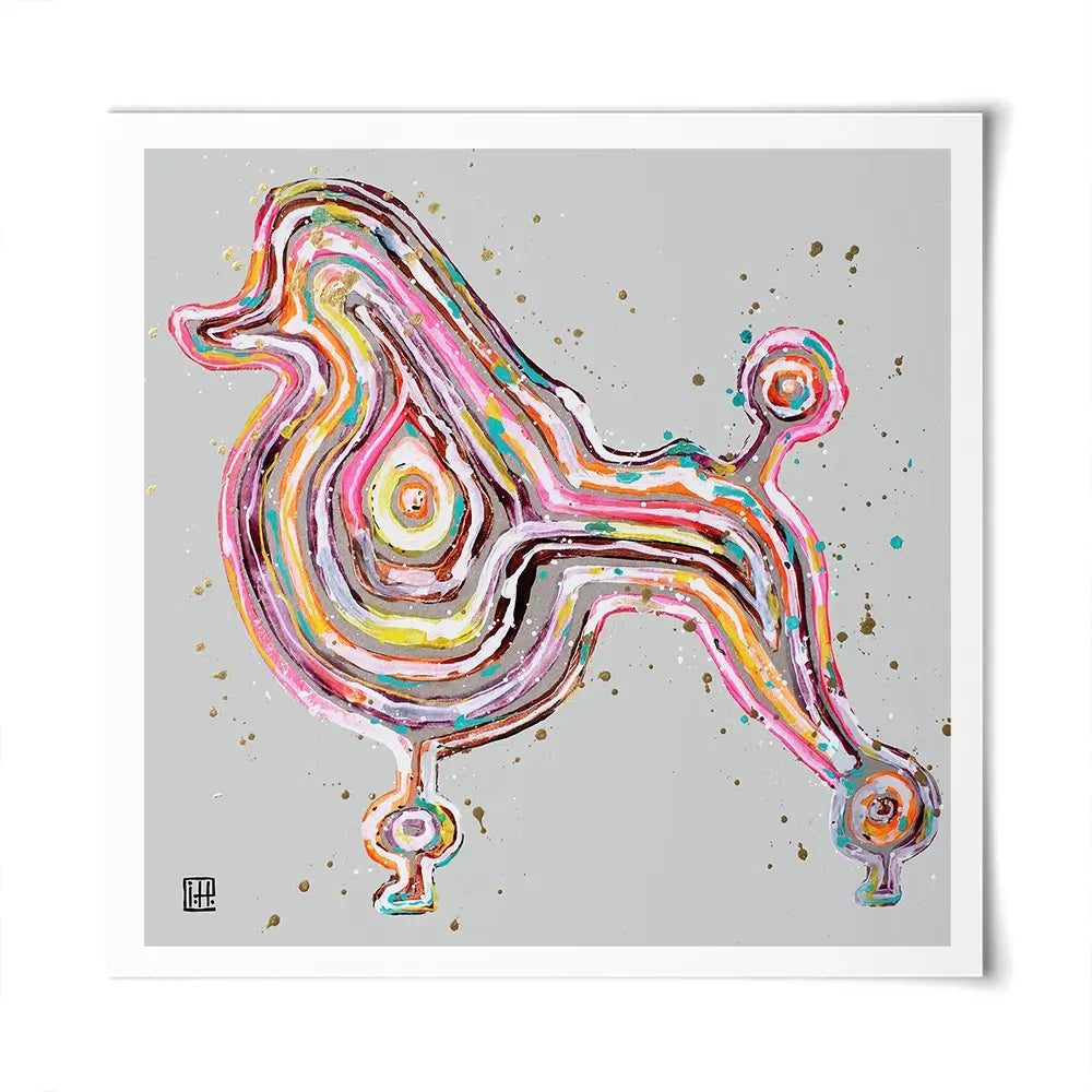Poodle Square Art Print Poodle Square Art Print wall art product Studio Paint-Ing