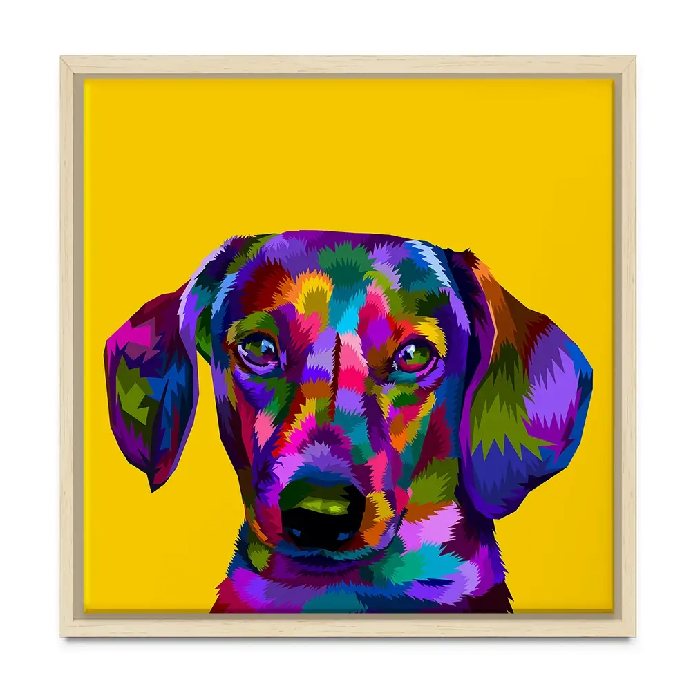 Pop Art Dachshund Canvas Print Pop Art Dachshund Canvas Print wall art product Sultan Receh / Shutterstock