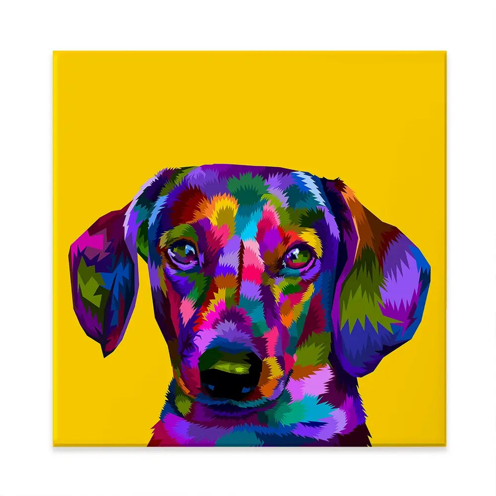 Pop Art Dachshund Canvas Print Pop Art Dachshund Canvas Print wall art product Sultan Receh / Shutterstock