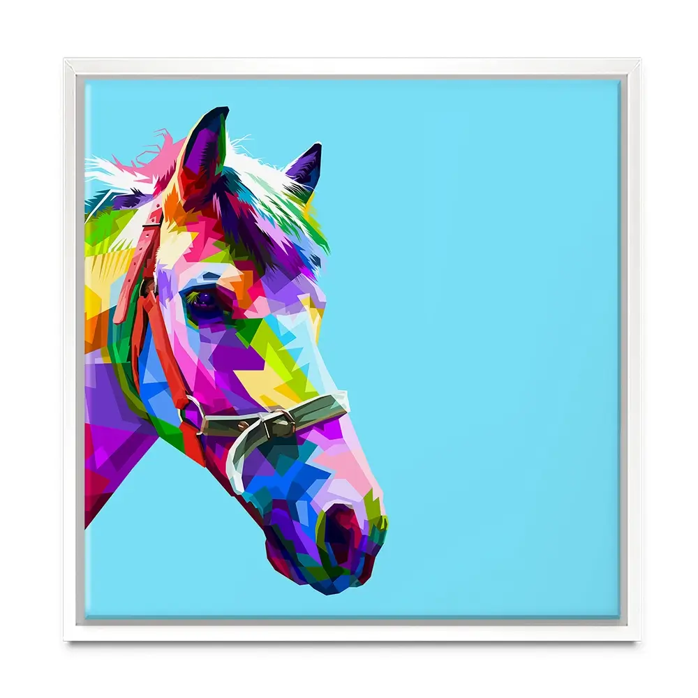 Pop Art Horse Canvas Print Pop Art Horse Canvas Print wall art product rainbow zoo / Shutterstock