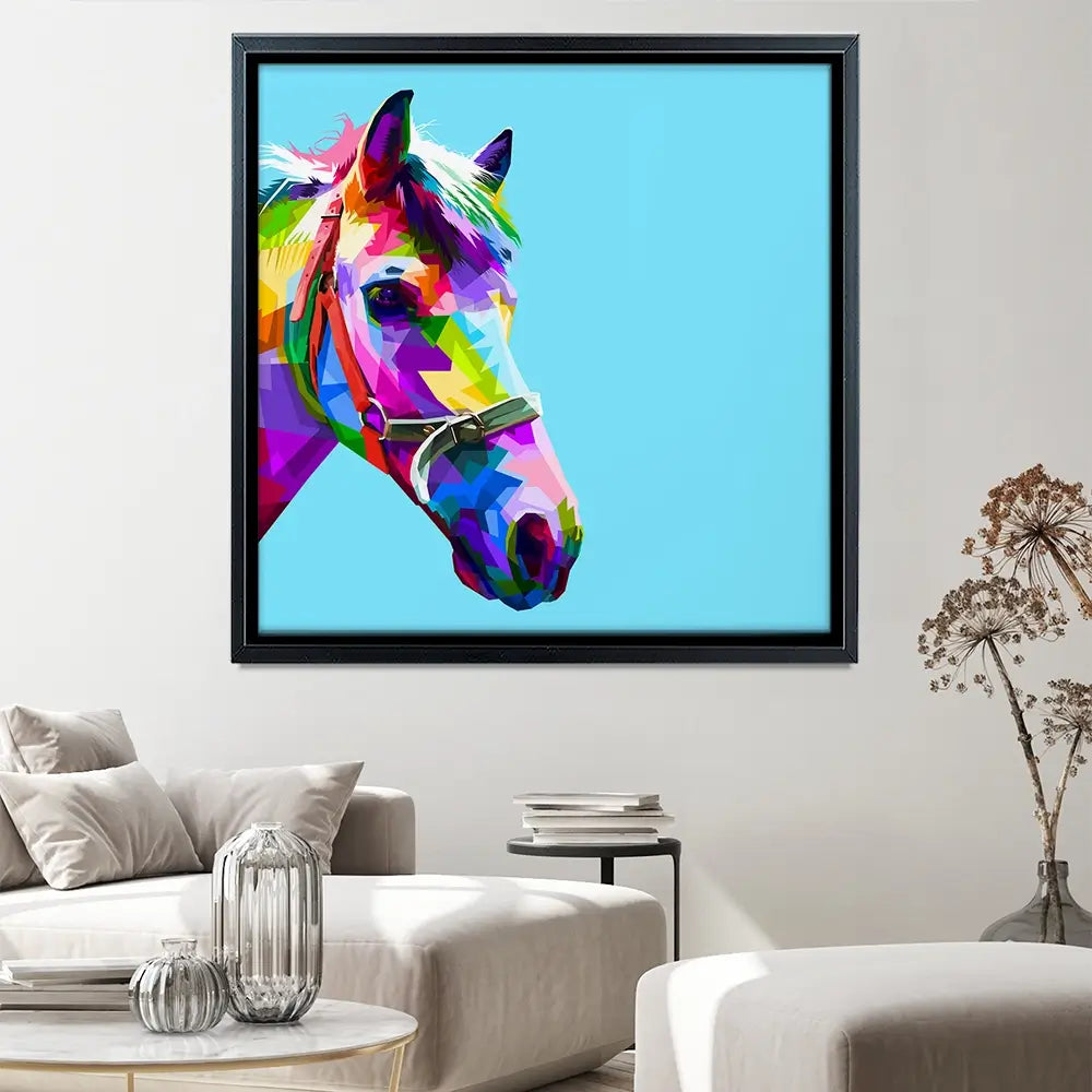 Pop Art Horse Canvas Print Pop Art Horse Canvas Print wall art product rainbow zoo / Shutterstock