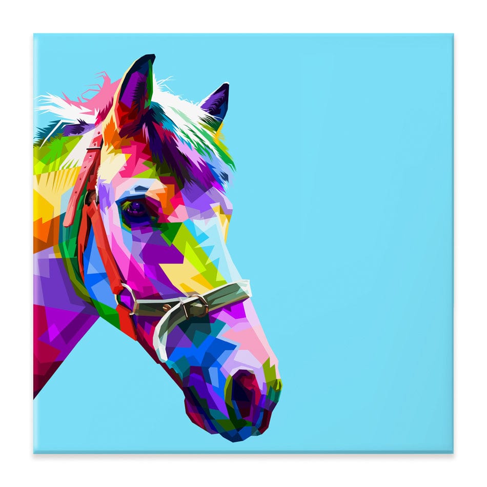 Pop Art Horse Canvas Print wall art product rainbow zoo / Shutterstock
