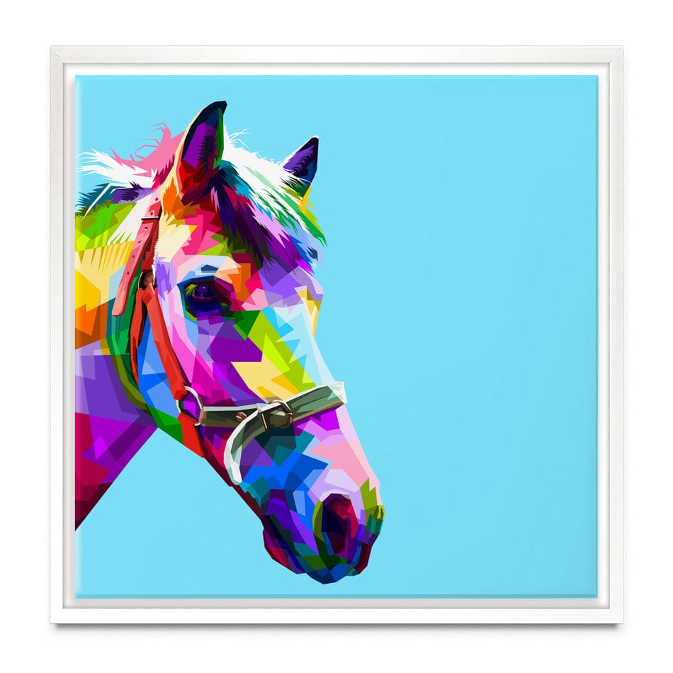 Pop Art Horse Canvas Print wall art product rainbow zoo / Shutterstock