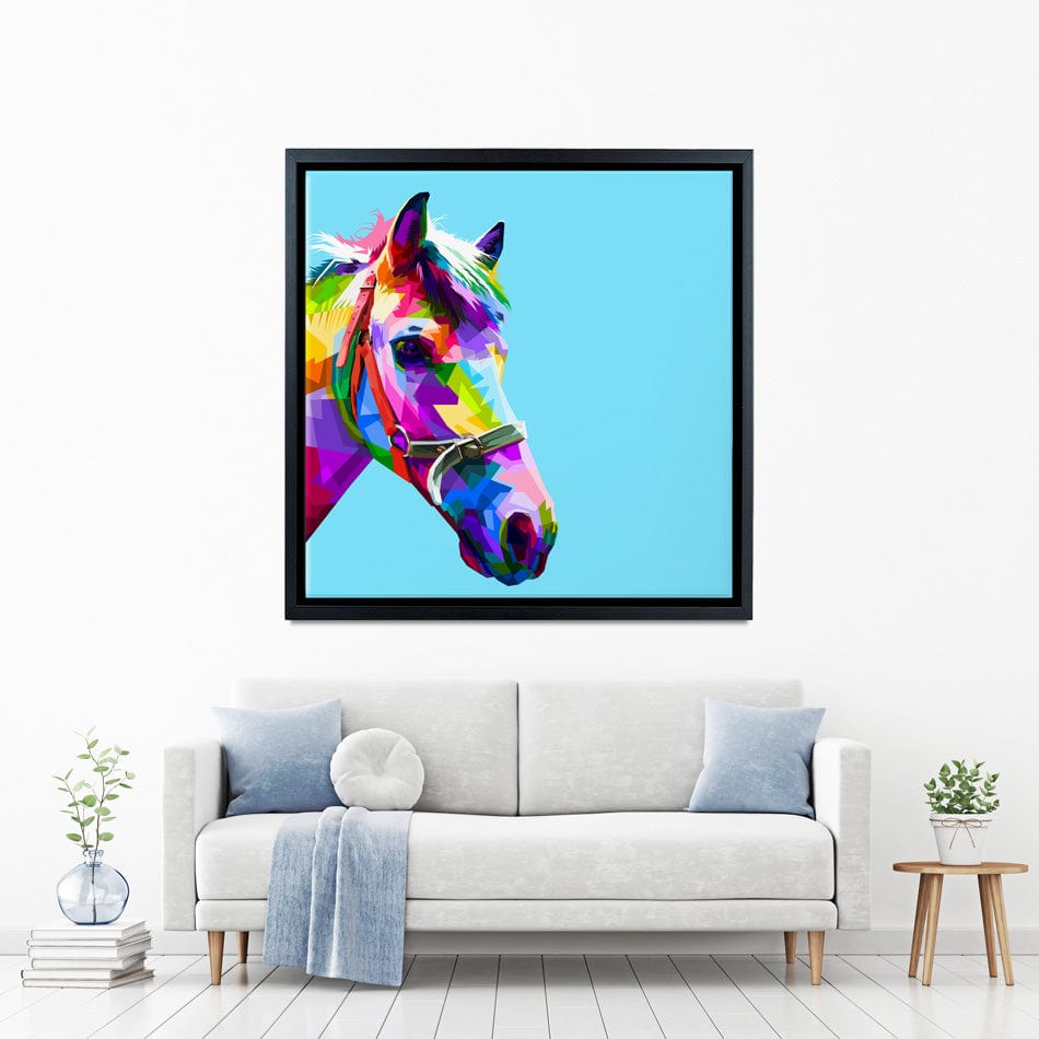 Pop Art Horse Canvas Print wall art product rainbow zoo / Shutterstock