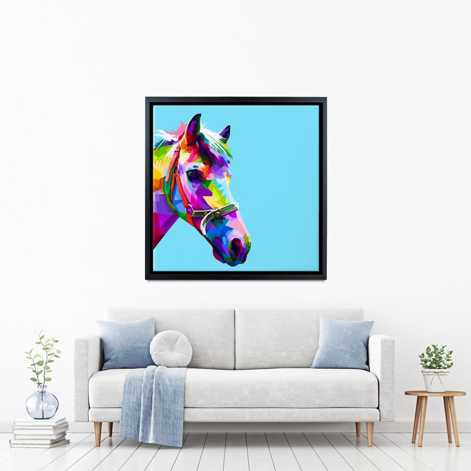 Pop Art Horse Canvas Print wall art product rainbow zoo / Shutterstock