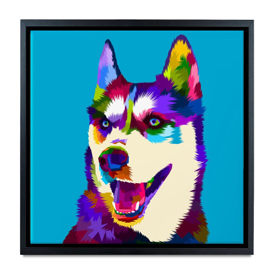 Pop Art Husky Canvas Print wall art product rainbow zoo / Shutterstock