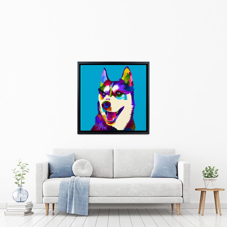 Pop Art Husky Canvas Print wall art product rainbow zoo / Shutterstock