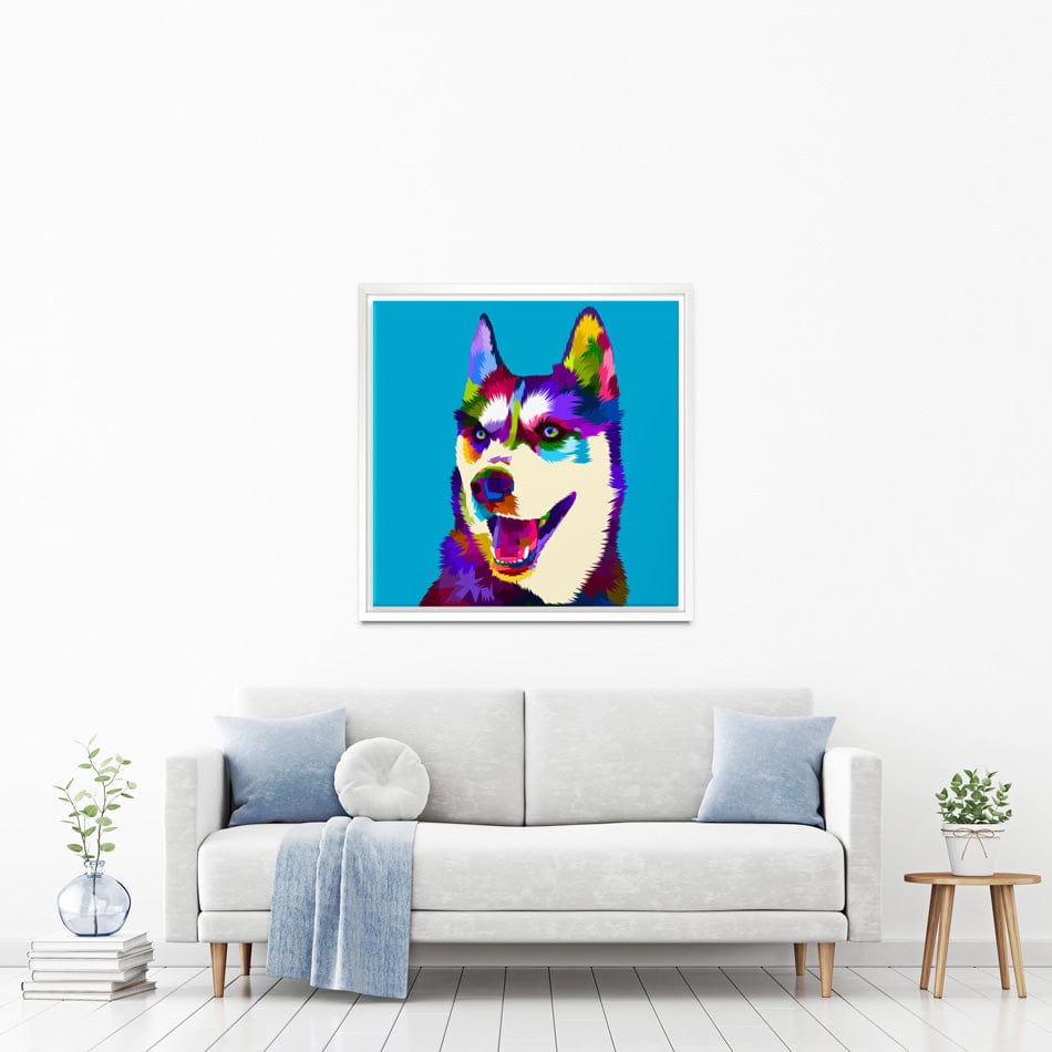 Pop Art Husky Canvas Print wall art product rainbow zoo / Shutterstock