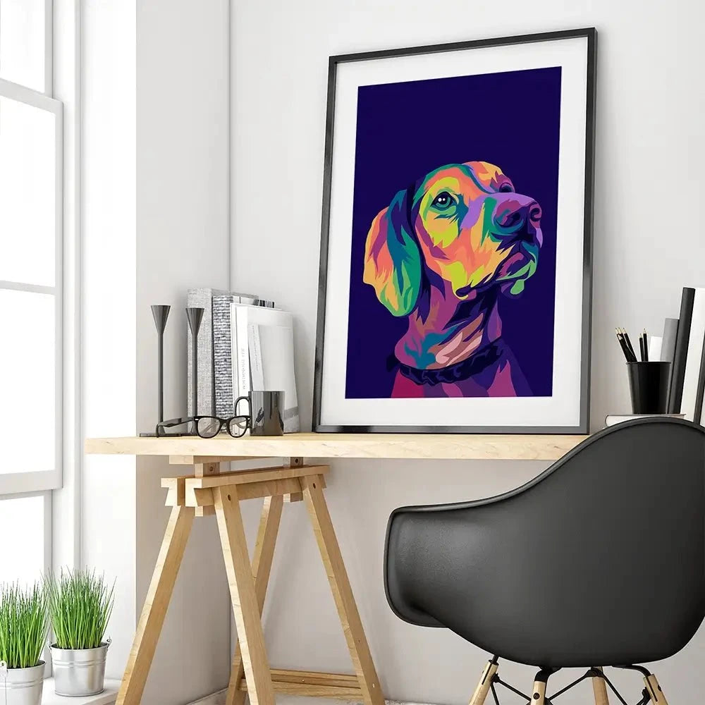 Pop Art Labrador Retriever Framed Art Print Pop Art Labrador Retriever Framed Art Print wall art product Zero05Ard / Shutterstock