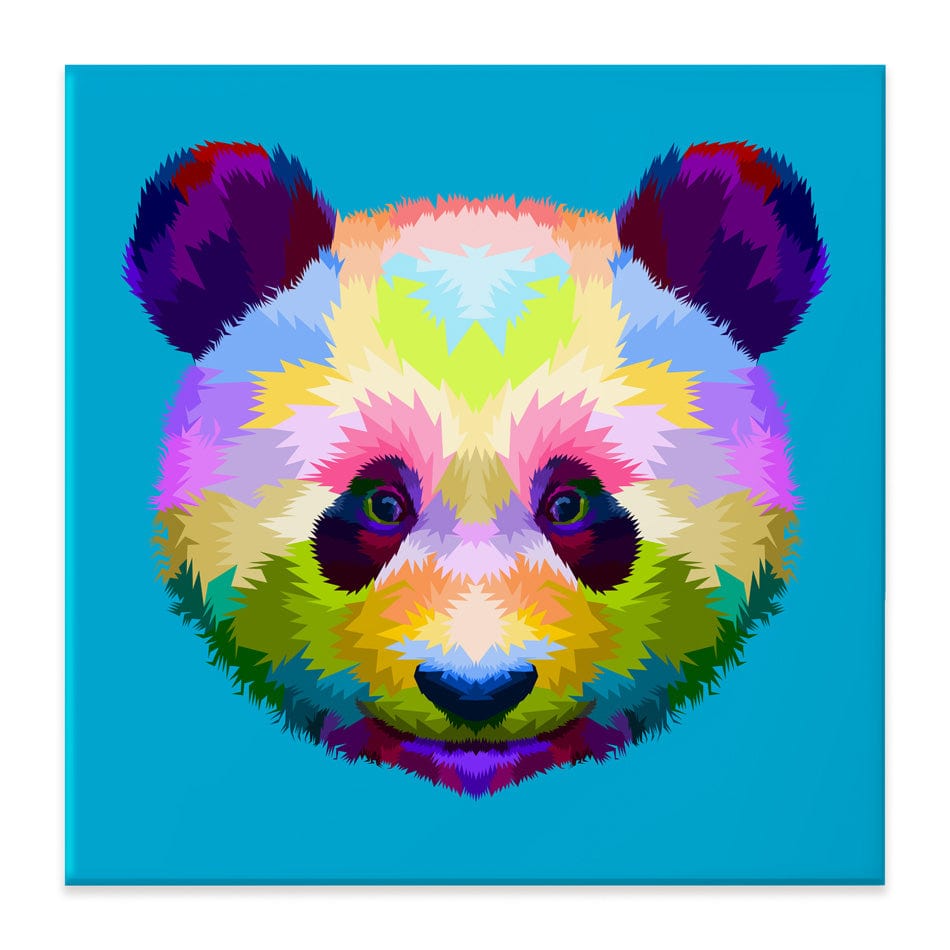 Pop Art Panda Canvas Print wall art product rainbow zoo / Shutterstock