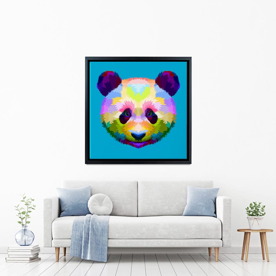 Pop Art Panda Canvas Print wall art product rainbow zoo / Shutterstock