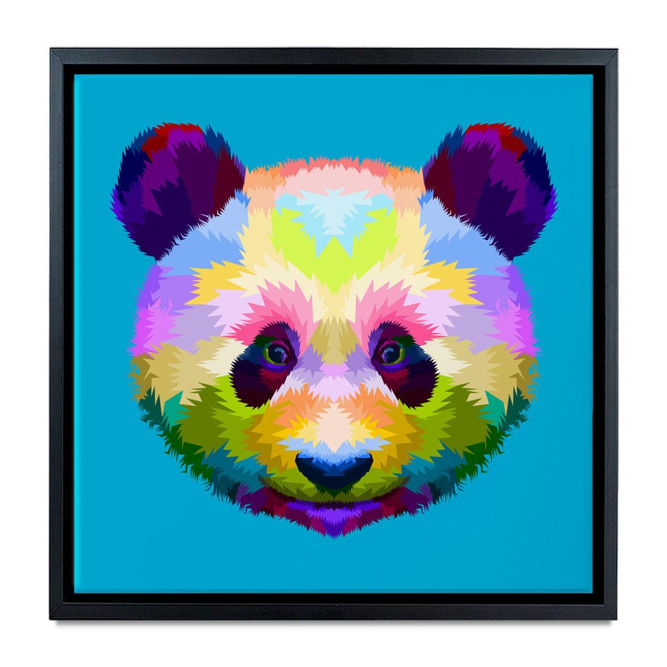 Pop Art Panda Canvas Print wall art product rainbow zoo / Shutterstock