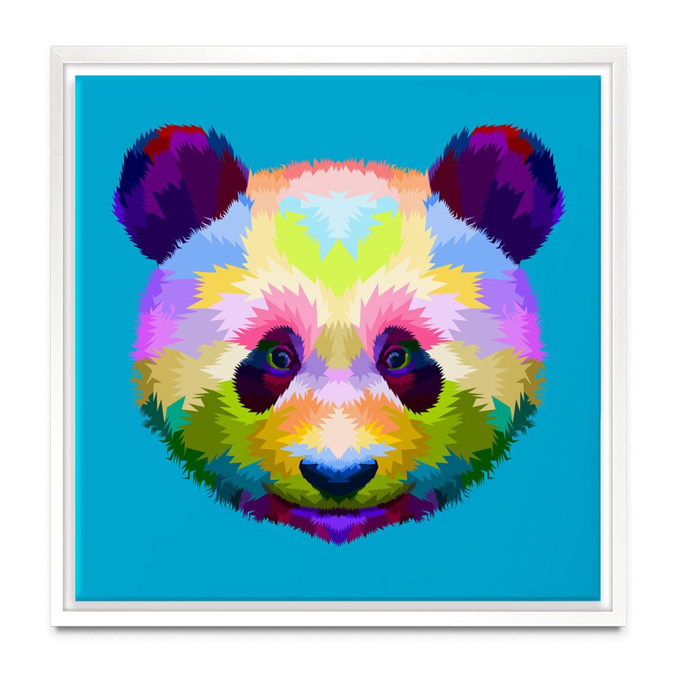 Pop Art Panda Canvas Print wall art product rainbow zoo / Shutterstock