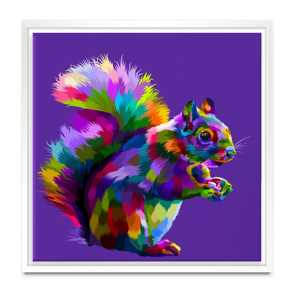 Pop Art Squirrel Canvas Print wall art product rainbow zoo / Shutterstock